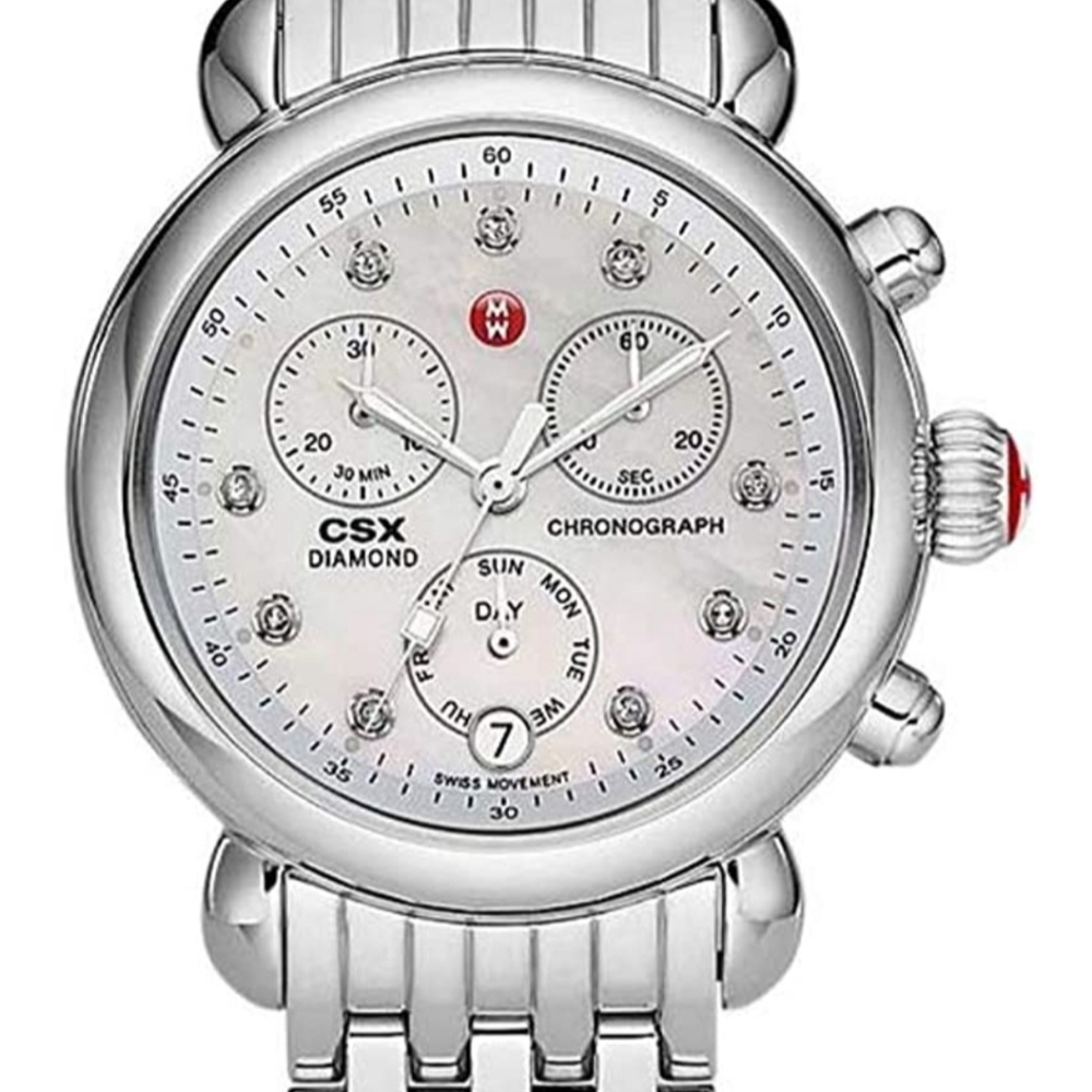 Michele CSX Mother of Pearl Diamond Dial Chronogra